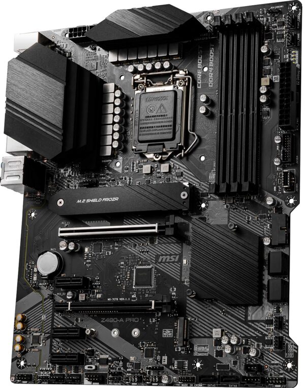 MSI Z490-A PRO ProSeries ATX Motherboard (10th Gen Intel Core, LGA 1200 Socket, DDR4, Dual M.2 Slots, USB 3.2 Gen 2, 2.5G LAN, DP/HDMI) (Renewed) - Image 8