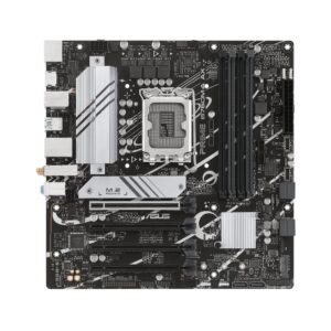 ASUS Prime B760M-A AX LGA 1700(Intel® 12th&13th Gen) microATX Motherboard (PCIe® 4.0, 2xM.2 Slots, DDR5,Realtek 2.5 Gb LAN,WiFi 6, DP,Rear USB 3.2 Gen 2, Front USB 3.2 Gen 1 Type-C®) (Renewed)