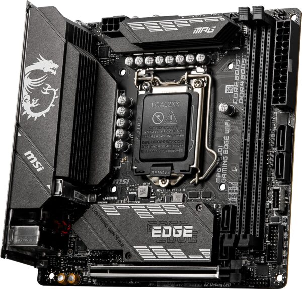 MSI MPG B560I Gaming Edge WiFi Gaming Motherboard (m-ITX, 11th/10th Gen Intel Core, LGA 1200 Socket, DDR4, CFX, M.2 Slots, USB 3.2 Gen 2, 2.5G LAN, DP/HDMI, Wi-Fi 6E) (Renewed) - Image 4