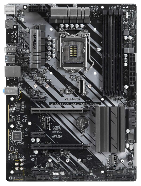 ASRock Z490 Phantom Gaming 4/2.5G Supports 10 th Gen Intel ® Core™ processors (Socket 1200) motherboard (Renewed) - Image 6