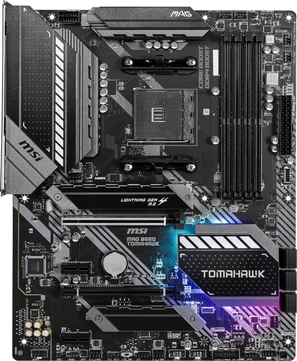 MSI MAG B550 Tomahawk Gaming Motherboard (AMD AM4, DDR4, PCIe 4.0, SATA (Renewed) - Image 4
