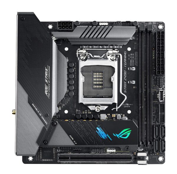 ASUS ROG Strix Z490-I Gaming Z490 (WiFi 6) LGA 1200 (Intel 10th Gen) Mini-ITX Gaming Motherboard, DDR4 4800, Intel 2.5 Gb Ethernet, USB 3.2 Front Panel Type-C, HDMI 2.0a, Aura Sync (Renewed) - Image 2