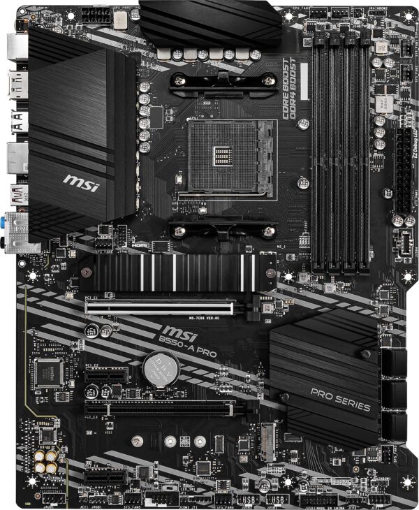 MSI B550-A PRO ProSeries Gaming PC Motherboard - AM4, DDR4, PCIe 4.0, SATA 6Gb/s, M.2, USB 3.2 Gen 2, HDMI/DP, ATX, AMD Computer Motherboards (Renewed) - Image 8