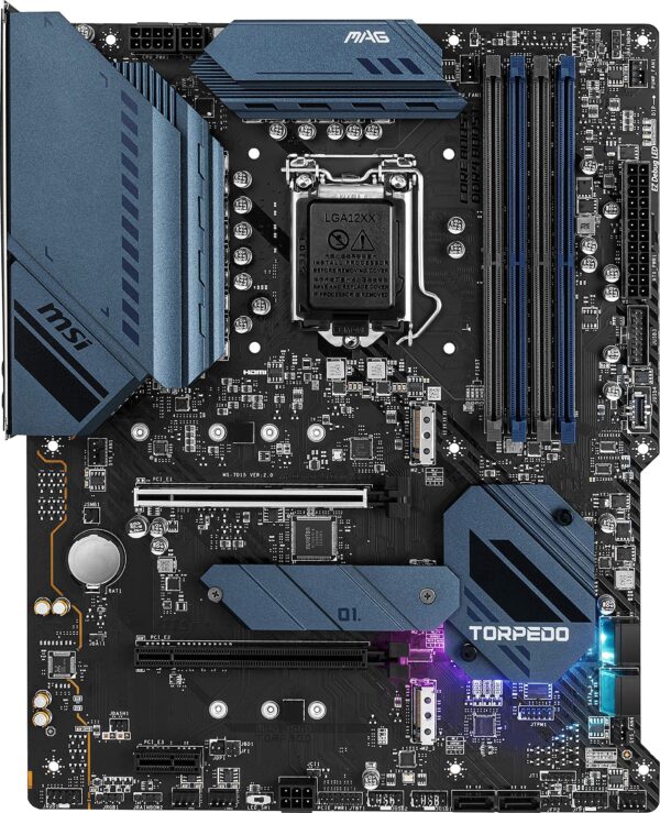 MAG B560 Torpedo (ATX, 11th/10th Gen Intel Core, LGA 1200 Socket, DDR4, PCIe 4, CFX, M.2 Slots, USB 3.2, 2.5G LAN, DP/HDMI) (Renewed) - Image 2