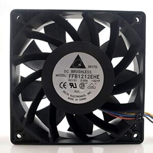 for FFB1212EHE 12V 3.00A 12038 12CM 4-Wire PWM Cooling Fan