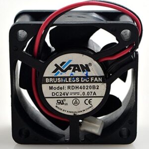 for RDH4020B2 24V 0.07A 4020 4CM 2-Wire Silent Inverter Cooling Fan