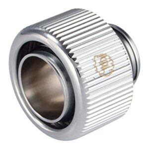 Touchaqua G1/ 4 inch Soft Tube Fitting Compression-Inner Diameter 1/2 Inch Outer Diameter 5/8 Inch (Glorius Silver) TA-CFS1258-GS