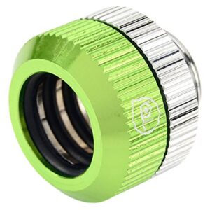 Touchaqua Dual O-Ring G1/ 4 Inch Hard Tube Outer Diameter 12mm Fitting Fastener (Green) TA-DOTFH1218-GN