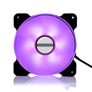 RKRJJJ Fit for Adjustable RGB Cooling Fan, 120Mm, Muffler, Fan and Cooler, 12V, LED Light, Thermal Control, Muffler(Color:1 Fan and Controller)