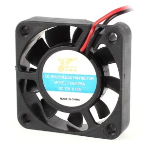 Qtqgoitem 40mm 2 Terminals 9 Cutters Cooling Fan for Computer Case CPU Cooler (Model: 418 d18 54d aef 866)