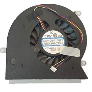 xinzhuoqi New Cooling Fan for MSI GT62VR 6RD GT62VR 7RE GT62VR 7RE Compatible AAVID THERMALLOY PABD19735BM 0.65A 12VDC -N322 PABD19735BM -N395