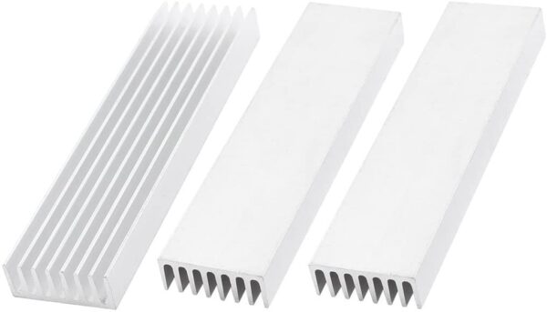 XYWHPGV 3 Pcs Silver Tone Aluminium Radiator Heatsink Heat Sink 110x28x11mm(0bd3c 1e14e ad0a7 5e0b4 49f15 33101