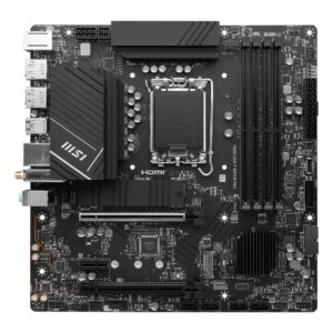 MSI PRO B760M-A WiFi DDR4 ProSeries Motherboard (Supports 12th/13th/14th Gen Intel Processors, LGA 1700, DDR4, PCIe 5.0, M.2, 2.5Gbps LAN, USB 3.2 Gen2, HDMI/DP, Wi-Fi 6E, Bluetooth 5.3, mATX)