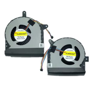 TXLIMINHONG New Compatible CPU and GPU Cooling Fan for ASUS G752 G752V G752VY G752VT G752VL G752VY-RH71 GFX72V GFX72VY GTX980 13NB09V0AM0301 13NB09V0AM0201 DC5V 0.5A