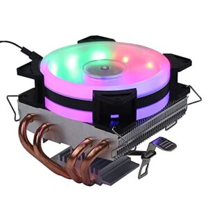 Copper Tubes Fans CPU Cooler LED CPU Cooling Fan PWM Silent Exhaust Fan LGA/2011/115X/775/AMD 3Pin for PC CPU Cooling Radiator