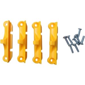FDXGYH CPU Fan Retainer Bracket 4 Pcs Black CPU Fan Support Bracket and 8 Pcs Mounting Screws for AM4 (Yellow)