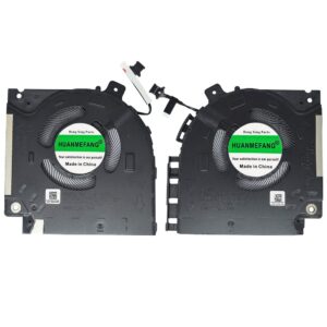 HUANMEFANG Replacement New Laptop CPU and GPU Cooling Fan for Dell Alienware X15 R1 RTX30 Series P/N DFS5K22305283T DFS5K22115371S DC5V 0.5A Fan