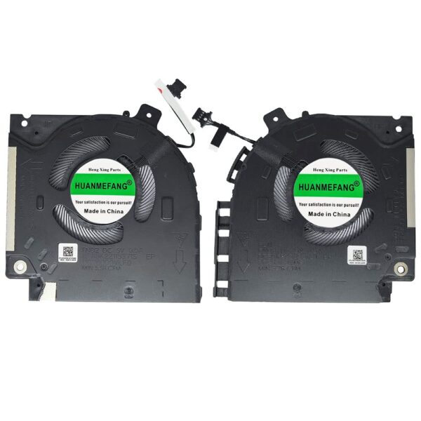 HUANMEFANG Replacement New Laptop CPU and GPU Cooling Fan for Dell Alienware X15 R1 RTX30 Series P/N DFS5K22305283T DFS5K22115371S DC5V 0.5A Fan