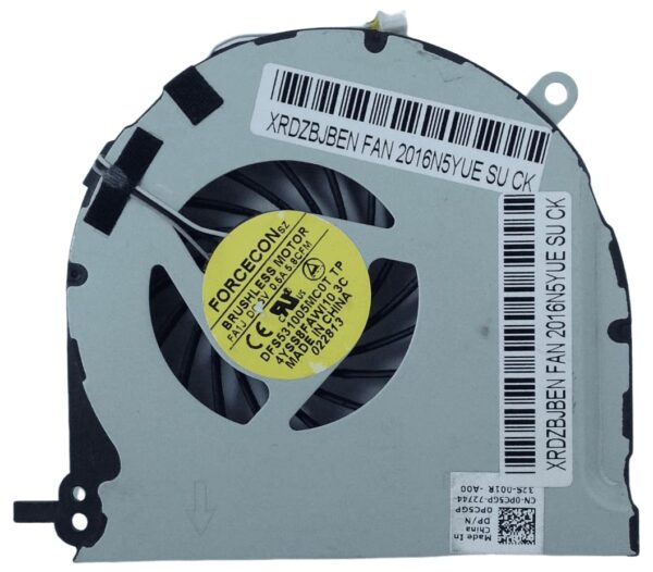 wangpeng® New CPU Cooling Fan Cooler for Dell XPS 15Z L511Z, P/N: PC5GP, 0PC5GP DFS531005MC0T FA1J, DC5V 0.5A Bare Fan, Wire Length: 5mm, 3-Wire 3-pin Connector