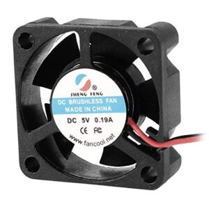 Water & Wood 30mm x 10mm 2Pin 5 Blades DC 5V 0.19A Brushless Cooling Fan Black