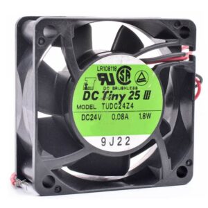 TUDC24Z4 60x60x25mm 6cm DC24V 0.08A 1.8W 2-Wire Inverter Cooling Fan