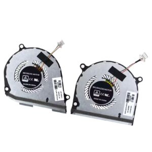CPU + GPU Cooling Fan Replacement for HP Envy X360 15-DS 15-DR 15M-DS TPN-W142 TPN-W143 Series Laptop DFS5K12115491H FLB6 + DFS5K12114262H FLBV 5V 0.5A 4PIN L53541-001 + L53542-001