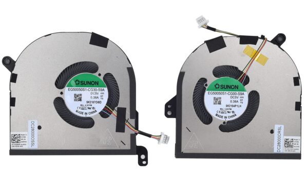 Replacement CPU w/GPU Cooling Fan for Dell XPS 15 9500 9510, Precision 5550 Laptop P/N: 09RK6 DJH35
