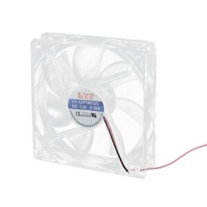 Qtqgoitem DC12V 0.36A 12cmx12cm SquareShape Computer Case CPU Cooler Cooling Fan (Model: bbd 1a4 22d 52d 2c2)