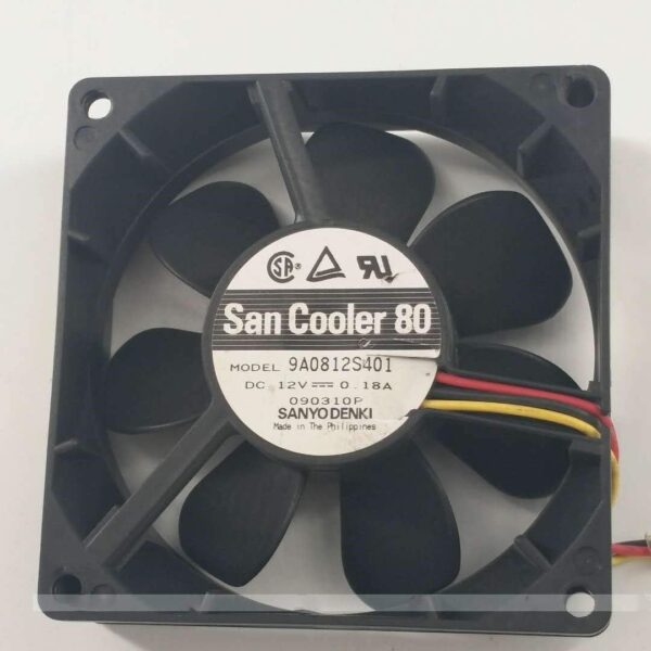 for 9A0812S401 12V 0.18A 8CM 8025 3-Wire Silent Cooling Fan