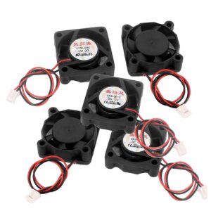 Qtqgoitem 5PCS DC12V 30mmx30mmx10mm 7 Vanes Computer PC CPU Cooling Fan Black (Model: dd7 e87 662 390 49f)