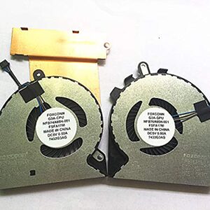 wangpeng New CPU GPU Cooling Fan for HP Omen 17.3" 17-an 17-an120nr 17-AN010CA 17-AN012DX 17-AN013TX TPN-Q195 Series 931576-001 931577-001 Fan