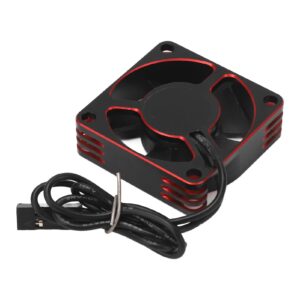 RC Engine Cooling Fan, 15000rpm Lightweight Aluminum Alloy Stable Performance Plastic RC Car Cooling Fan for Replacement (Red)