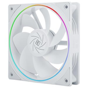 Thermalright TL-S12RW CPU Fan 120mm Reverse Fan Case Cooler Fan Comes with ARGB Lighting,CPU Cooling Fan with 1500RPM Speed,White PC PWM Silent Computer Fan
