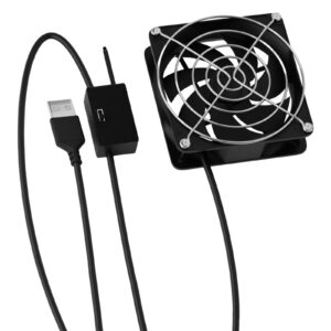 VLSQHNCF 3 Speed 8cm USB Cooling Fan With Auto Temperature Control For Routers Set Gaming Devices