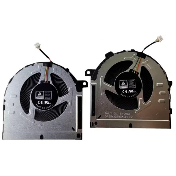 CPU + GPU Cooling Fans Suitable for Lenovo IdeaPad Gaming 3-15IAH6 3-15ACH6 3-15IHU6 Type: 82K1 82K2 Series Laptop Cooler Fan DFS5M325063B1H + DFS5K12B159A1H 5V 0.5A 4 PIN (Fan C)