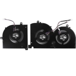 Replacement CPU and GPU Cooling Fan for MSI GS75 Stealth WS75 P75 Creator Series MS-17G1 MS-17G2 MS-17G3 17G1-CPU MS-17G1-G-CW BS5005HS-U3I BS5005HS-U3J DC5V 0.5A Fan