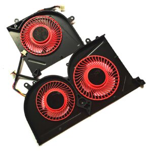 BS5005HS-U2F1 BS5005HS-U2L1 CPU+GPU Cooling Fan Replacement for MSI GS62 GS63 GS63VR GS73 GS73VR MS-17B1 MS-17B2 MS-16K2 MS-16K3 MS-16K4 MS-16K5 Laptop 5V 0.5A 4PIN