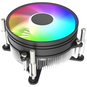Gamepower Nebula LGA1700 RGB Low-Profile CPU Air Cooler, Copper Insert Base, 95W TDP CPU Support, 3000 RPM PMW 95mm RGB Fan Included Thermal Compound 4 Pin Fan for Desktop