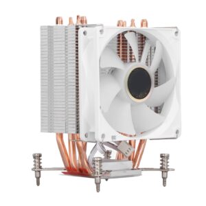 12VDC CPU Cooling Fan, 2000RPM CPU Air Cooler, Hydraulic Bearing CPU Cooler with 4 Heat Pipes, Backplate, Low Noise for Motherboard