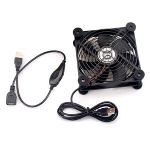 Psdndeww 120mm 5V USB Fans 2000RPM Big Fan Cooling for Router Box Computer and Other Electronics