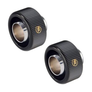 Compression Fitting for Touchaqua G1/ 4 inch Soft Tube-Inner Diameter 1/2 Inch Outer Diameter 3/4 Inch (Glorius Black) TA-CFS1234-GB