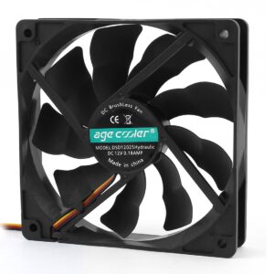 Qtqgoitem DC 12V 0.18A CPU Brushless Cooler Cooling Fan Black 12x12x2.5cm (Model: dec 4a8 d45 c0c f11)