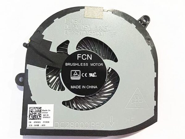 wangpeng New GPU Cooling Fan for DELL XPS15-9570 M5530 TK9J1 Cooling Fan