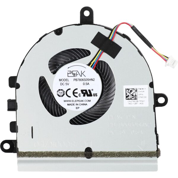 Replacement New CPU Cooling Fan for Dell Inspiron 15 5570 5575 3501 3505 3533 3583 3584 3585 5593 P75F, for Vostro 3400 3401 3405 3500 (2021) Fan 07MCD0 DFS531005MCOT Peak PB7806S05HN2
