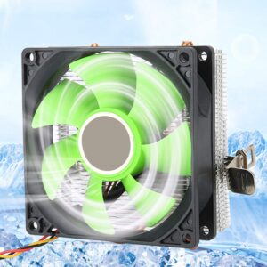 CPU Heat Sink, CPU Cooler, CPU Fan, for Computer Cooling for AMD 775/1150 / 1151/1155 / 1156/1366 (Green)