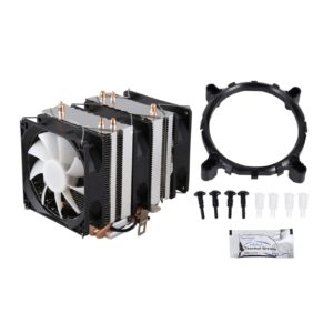 Xiaochen DIY Radiator Assembly CPU Radiator 4 Pure Copper Heat Pipes 2 Cooling Tower Cooling System 3 9cm CPU Cooling Fan CPU Radiator