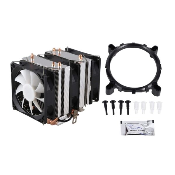 Xiaochen DIY Radiator Assembly CPU Radiator 4 Pure Copper Heat Pipes 2 Cooling Tower Cooling System 3 9cm CPU Cooling Fan CPU Radiator