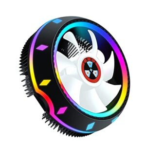 Connectors Luminous Radiator Suitable for Desktop Host Seven Color Computer Cooling CPU Fan - (CN, Color: A)