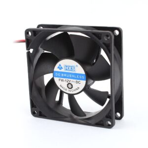 Qtqgoitem DC 12V 80x25mm 8025 4Pin Brushless Cooling Fan for PC Case CPU Cooler (Model: 815 483 0c1 8a6 94f)