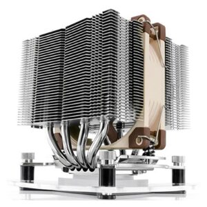 EKFVNIQQ NH-D9L CPU Cooler with 4 Heat Pipes (Multi-Platform 115X/AMD/double Tower Cooler/Comb Memory Compatible/Height 11CM), NO RGB, Brown